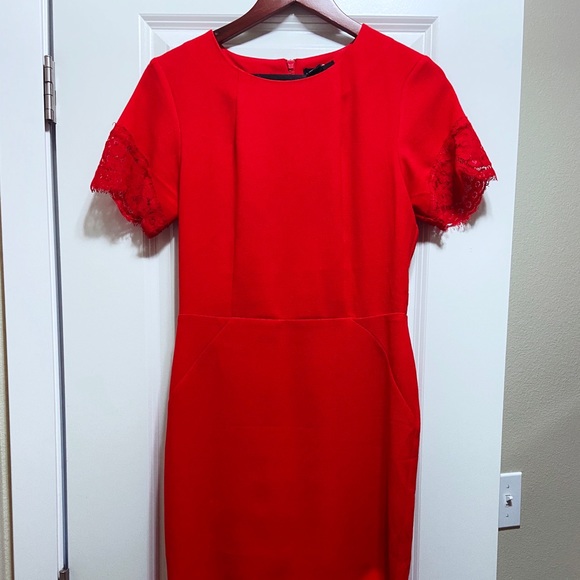 H&M Dresses & Skirts - H&M Red Dress. Lace Detail dress. Size 10